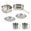 1 Set Stainless Steel Portable Camping Cookware Pot 3