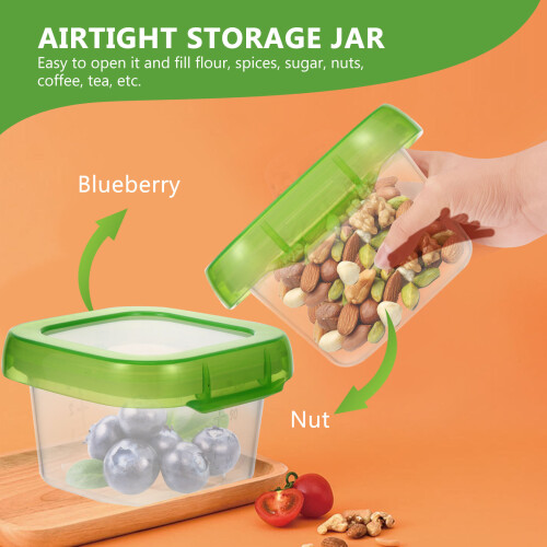 4Pcs Baby Cutlery Food Storage Boxes Green Microwave Refrigerator Safe 2