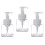 3Pcs 250Ml Garrafas Transparentes Recarregáveis Com Bomba 1