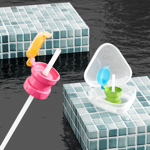 2Pièces Bouchons Bébé Silicone Rouge Pour Voyage 2