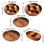 Wood Divided Servings Tray Dinner Platters Round Snacks-Style B 4