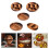 Wood Divided Servings Tray Dinner Platters Round Snacks-Style B 3