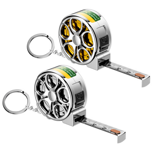 Mini 2 Meter Rustproof Tape Measure Ruler With Clear Scale-Gold 1
