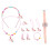 1Set Set Unicornio Bracciale Collana Rosa 6