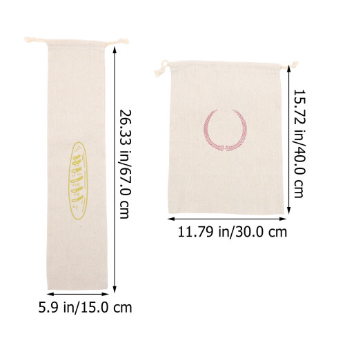 2 Unidades Sacos De Para Pão Sustentável Com Cordão 1