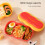 Lunch Bentos Box Student Lunch Box Leakproof Design-Yellow blue 5