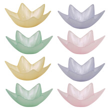 (Set of 8) Set of Glass Star Shaped Serving Dishes Novelty Appetizer Plate Tableware Gift
