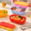 Lunch Bentos Box Student Lunch Box Leakproof Design-Yellow blue 6