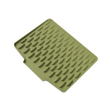 Nonslip Heat Resistant Silicone Countertop Mat Sloped-Green
