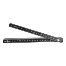 Sturdy 2m Black Foldable Measuring Tool Sturdy Design Ideal For
