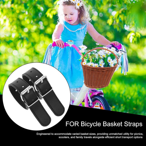Cycle Basket Replacement Strap, Front Handlebar Cargo Strap,  Adjustable Scooter Accessory, 22x2cm Black 2