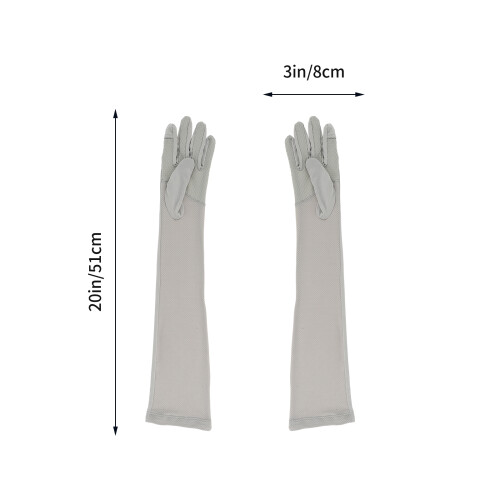 1Par Para Mujer Gris Protección Solar Elasticidad Alta Nylon 1