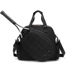 Tennis Racket Bag For Men, Badminton Shoulder Bag, Large Capacity, Adjustable Strap, Black