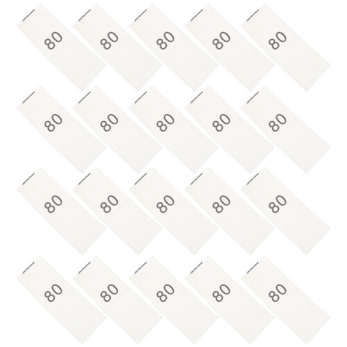 200Pcs Kids Clothes White Cotton Folded Size Labels Sewing Tags