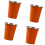 4pcs Stackable Camping Cup Stainless Steels Drinking-Orange 1