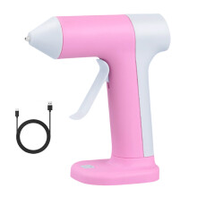 Mini Wireless Hot Glues Guns with Rapid Preheating and-Pink2