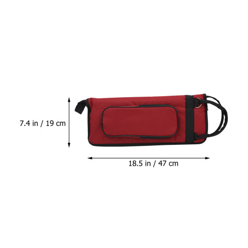 Borsa Porta Bacchette Rosso in Oxford Resistente E Impermeabile 1