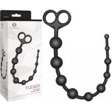 Chapelet anal - S-Pleasures - Flexer - Silicone noir - 24 cm - 58 grammes