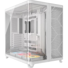 PC Case - CORSAIR - AIR 5400 RS-R ARGB Tempered Glass Mid-Tower - Reverse Rotor RGB Fans - White