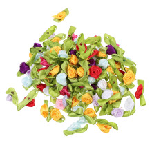 100Ud Flores De Listón Para Embellecer Ropa Y Accesorios DIY