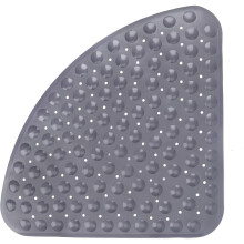 Duschmatta, halkfri, snabbtorkande duschmatta, 54 x 54 cm med dräneringshål för inomhusdusch, fläktformad design, premiumkvalitetsmaterial för