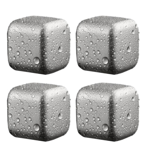 Rustproof Titaniums Ice Cubes Set For Beverages-Four packs