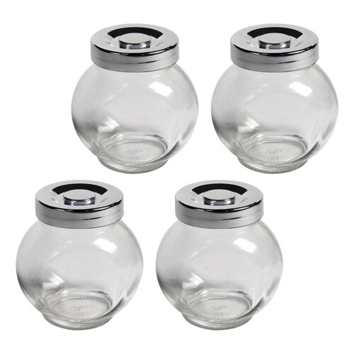 4Pz Contenitori Ermetici in Bianco Per Tè, E Spezie