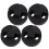 4Pièces Mutes Pratique Violon Caoutchouc Noir Usage Instrument 1