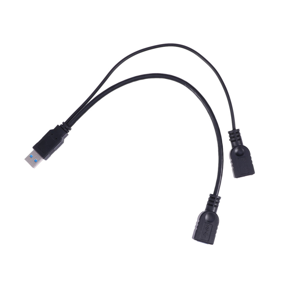 2 In 1 Data Cable Micro Usb 3.0 Hub Male To Female Adapter Black 3572637733929