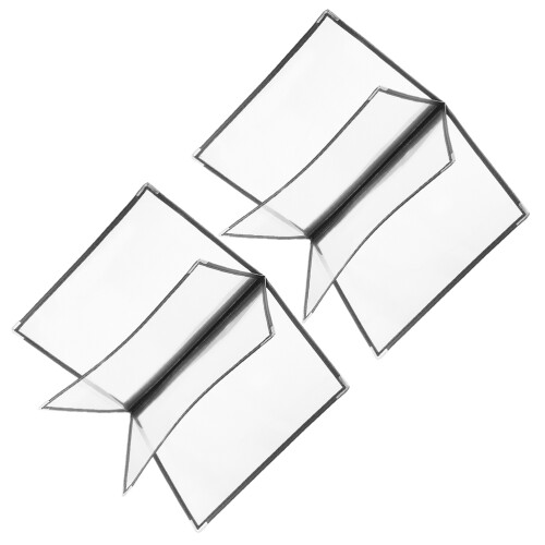 2Pz Menù PVC Nero Trasparente Porta Menù 1