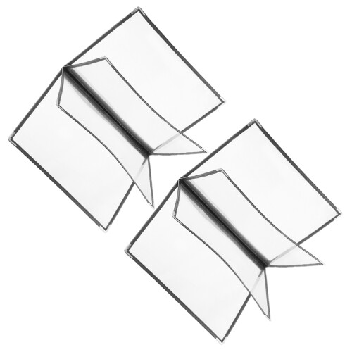 2Pz Menù PVC Nero Trasparente Porta Menù 2