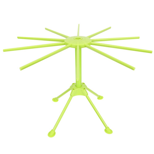 Green ABS Folding Noodle Drying Rack for Kitchen Pasta Storage 2