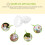 100Pz Dessert in Laminata Bianco Con Design 9