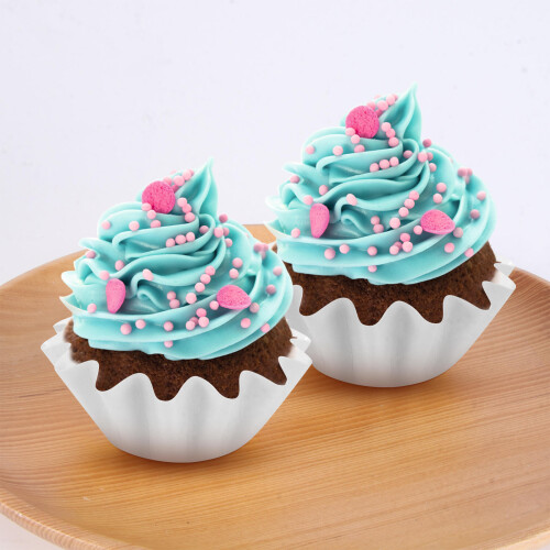100Pz Dessert in Laminata Bianco Con Design 2
