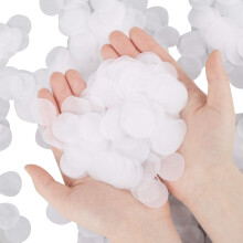 White Round Wedding Confetti 1Inch Biodegradable 10000 Pcs (100g) For Weddings Balloons Baby Showers