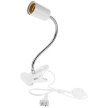 Biały Lamp Socket Z Klipsem, Elastyczny Uchwyt Do Lamp I Roślin