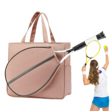 Tennis Racket Cover, Waterproof Backpack With Pouch, Large Capacity Storage Organizer, For Badminton Racket, Men's Room Pink