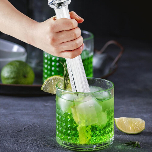 Muddler 9.45Inch Long, SerratedBase Ice Crusher Kitchen Tool for Making Mixes and Fruit Drinks 1