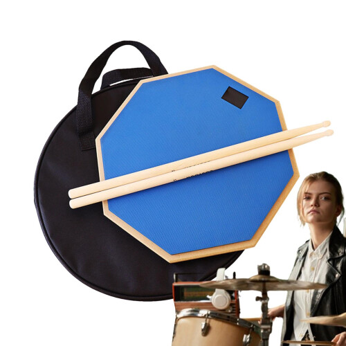Drum Pad and Sticks, Exercise Drum Pad  3 Piece Portable Drum Bag Set