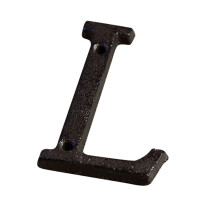 Scrisoare de adresă vintage, textură grea din fontă solidă, număr de casă în stil retro, finisaj negru elegant, practic pentru