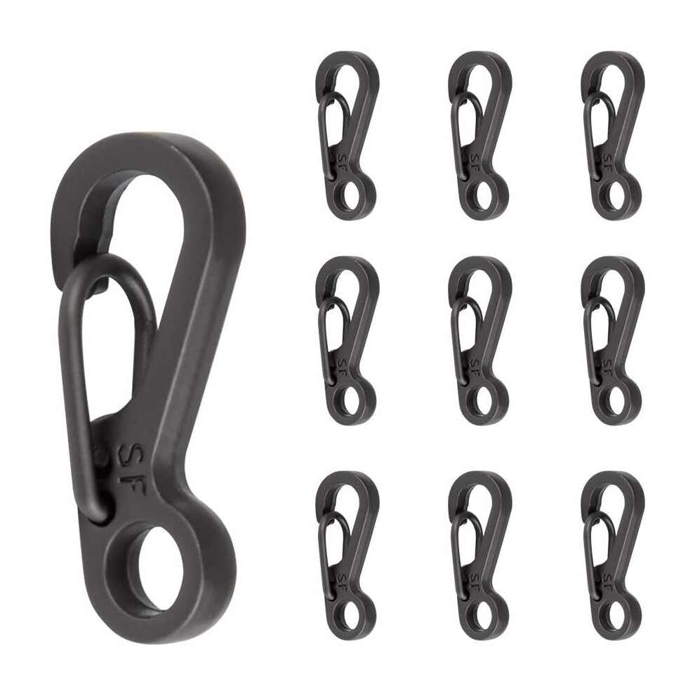Multipurpose Mini Carabiner For Key Management; Durable High-Strength Zinc Alloy Snap Connect Hooks For On-The-Go Solutions (10Pcs) 9436597634716