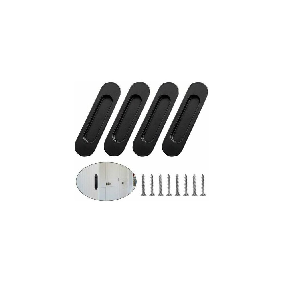 Multifunctional Use Pull Handle, Anti-Corrosion Stainless Steel Finger Pulls For Pocket Doors, Recessed Fixing With Hidden Screws, Oval Design For Int 9436597753424