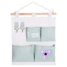 Organizzatore multi-tasca, pieghevole e salvaspazio, perfetto per dormitorio bagno camera da letto cucina con tessuto più spesso bastone corda di