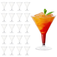 Cocktail glasses made of plastic, elegant reusable plastic glasses, champagne glasses, cocktail glasses for wedding, birthday, party