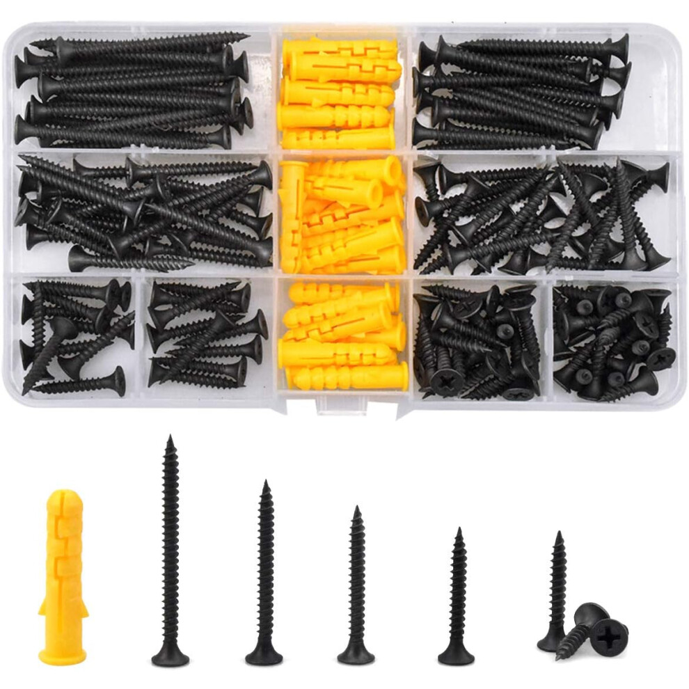 Black Phosphate Finish Drywall Screws, Antioxidant And Corrosion-Resistant Hardware, Wide Applications In Woodworking And Construction 9436597634532