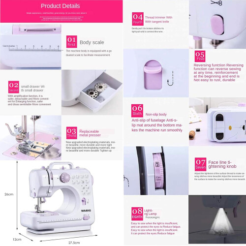 Sewing Machine for Beginners, 12 Stitches  6 Accessories 1