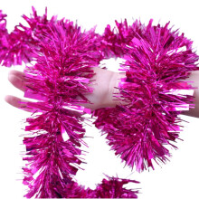 Christmas Tinsel 5 Pcs 2m Pink Shiny Tinsel Garland For Xmas Tree Wedding Table Centerpiece Fireplace