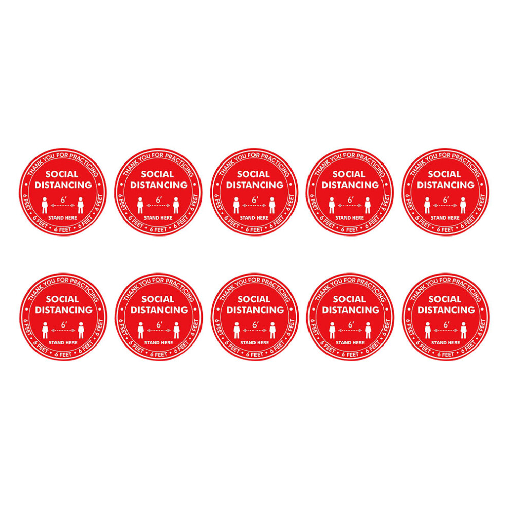 20Szt Pvc Naklejki Na PodłOgę PrzypominająCe O Dystansie W Sklepach-image