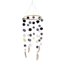 Raindrops Musical Mobile Yellow Decor Bohemian Style