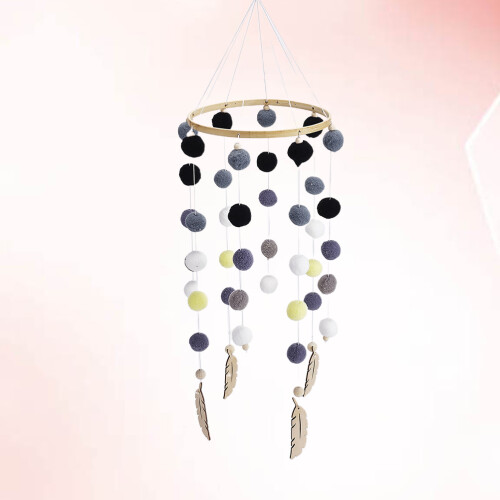Raindrops Musical Mobile Yellow Decor Bohemian Style 2